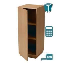 Vitrine Sockel mit Tür weiß