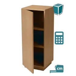 Vitrine Sockel mit Tür weiß