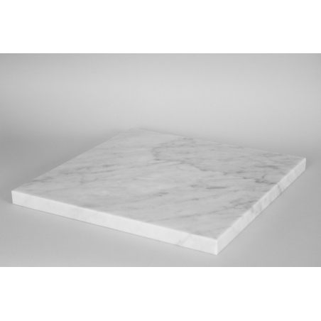 Sockelplatte weißer Marmor (Carrara, 20mm), 40 x 40 cm